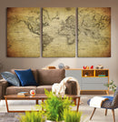Push Pin World Map Canvas Print – Travel Tracker Wall Art
