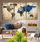 World Map Canvas Print – Detailed Map of the World Wall Art by MyGreatCanvas | Canvas Wall Art Prints | Photo Prints & Wall Decor