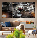 Red Wine and Glass Canvas Print by MyGreatCanvas | Canvas Wall Art Prints | Photo Prints & Wall Decor