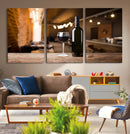 Wine and Bottle Wall Art Canvas Print by MyGreatCanvas | Canvas Wall Art Prints | Photo Prints & Wall Decor