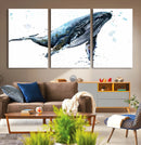 Watercolor Whale Wall Art Canvas Print by MyGreatCanvas | Canvas Wall Art Prints | Photo Prints & Wall Decor