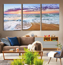 Coastal Sunset Art Beach Canvas Wall Art Print | Ocean Waves by MyGreatCanvas | Canvas Wall Art Prints | Photo Prints & Wall Decor