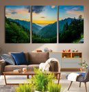 Green Forest Wall Art Canvas Print
