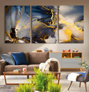 Large Abstract Wall Art Print - Gold and Blue Abstract by MyGreatCanvas | Canvas Wall Art Prints | Photo Prints & Wall Decor