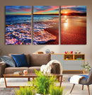 Colorful Coastal Sunset on the Beach Canvas Print, Ocean