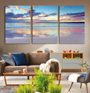 Tranquil Pastel Sunset Beach Triptych Canvas Art, Soothing by MyGreatCanvas | Canvas Wall Art Prints | Photo Prints & Wall Decor