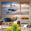 Serene Weather On The Beach Wall Art Canvas Print