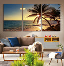 Sunset Palm Trees Wall Art Canvas Print by MyGreatCanvas | Canvas Wall Art Prints | Photo Prints & Wall Decor
