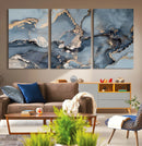 Multipanel Marble Fluid Effect Wall Art Abstract Canvas Wall