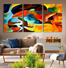 Human Love Figures Abstract Wall Art Canvas Print