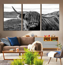 Longhorn Steer Canvas Print Wall Art, Highland Cow Canvas by MyGreatCanvas | Canvas Wall Art Prints | Photo Prints & Wall Decor