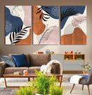 Boho Wall Art Canvas Print Set Mid-Century Prints Bohemian