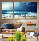 Majestic Ocean Wave Wall Art Canvas | 3 Panel Large Seascape