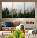 Forest Wall Art Canvas Print | Foggy Forest Wall Art | Pine
