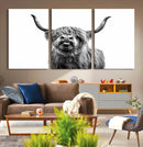 Fanny Scottish Highland Cow Cattle Art Print Farmhouse Wall by MyGreatCanvas | Canvas Wall Art Prints | Photo Prints & Wall Decor