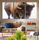 Bison Wall Art Canvas Print For Farmhouse, Wild Animal Wall by MyGreatCanvas | Canvas Wall Art Prints | Photo Prints & Wall Decor
