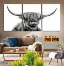 Scottish Highland Cow Cattle Art Print Wall Art Canvas Print by MyGreatCanvas | Canvas Wall Art Prints | Photo Prints & Wall Decor
