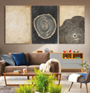 Tree Rings Canvas Wall Art Print – Minimalist Natural
