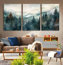Serenity Forest Wall Art Canvas | Foggy Mountain Landscape