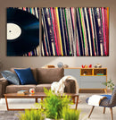 Vinyl Record and Album Collection Canvas Wall Art - Retro