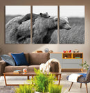 Bear and Cub Wall Art Canvas | 399 Bear Cub