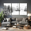 Winter Forest Wall Art Canvas Print – Framed Snowy Mountain