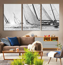Yacht Sailboat Regatta Canvas Wall Art Canvas Print