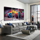 Abstract Graffiti Barbell Canvas Wall Art – Urban Fitness