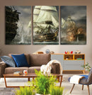 Pirate Ship War Wall Art Canvas Print by MyGreatCanvas | Canvas Wall Art Prints | Photo Prints & Wall Decor