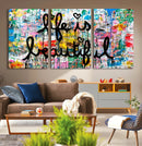 Life Beautiful Art Print - Banksy Graffiti Wall Art Canvas by MyGreatCanvas | Canvas Wall Art Prints | Photo Prints & Wall Decor