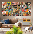 Abstract Art Collage Wall Art Canvas Print – Framed, Ready