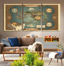 Avatar Wall Art: The Last Airbender Vintage Map - Wall Art