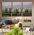 Flock of Sheep in a Mystical Fog – Pastoral Wall Art Canvas by MyGreatCanvas | Canvas Wall Art Prints | Photo Prints & Wall Decor