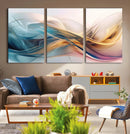 Abstract Flowing Colors Wall Art Canvas Print