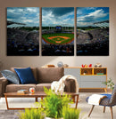 3-Panel Kauffman Stadium Wall Art Print | Large Kansas City