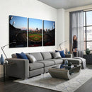 PNC Park Evening Game Triple Canvas Wall Art - Pittsburgh