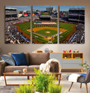 Yankee Stadium New York Wall Art Print | 3-Panel Canvas