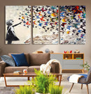 Banksy Graffiti Wall Art Canvas Print: Girl Releasing