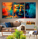 Colorful Buddha Wall Art – Framed Abstract Portrait Canvas by MyGreatCanvas | Canvas Wall Art Prints | Photo Prints & Wall Decor