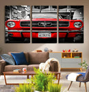 Red Mustang Car Wall Art – Framed Classic Vehicle Canvas by MyGreatCanvas | Canvas Wall Art Prints | Photo Prints & Wall Decor