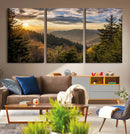 Sunrise Over the Smoky Mountains Canvas Wall Art –