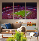 Bryant-Denny Stadium Night Game Triple Canvas Wall Art - by MyGreatCanvas | Canvas Wall Art Prints | Photo Prints & Wall Decor