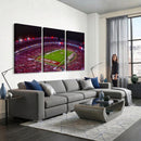 Bryant-Denny Stadium Night Game Triple Canvas Wall Art -