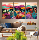 Abstract Kusama Print - Landscape Canvas Wall Art Print -