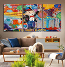 Pop Art Monopoly Man Canvas Wall Art Print - Bold and