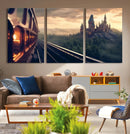 Harry Castle Wall Art Canvas Print, Wizard School Wall Art