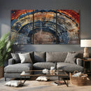 Abstract Tree Ring Wall Art Canvas Print – Colorful Framed