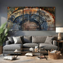 Framed Tree Ring Wall Art - Abstract Colorful Tree Ring Wall