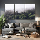 Misty Forest Wall Art | Foggy Forest Canvas Print | Large
