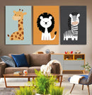 Boho Jungle Animal Nursery Wall Art Prints – Safari Decor